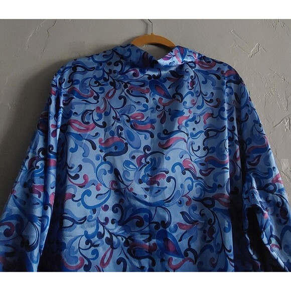 Sexy Sensual Cacique  Nightgown Women 18/20 Blue/floral Button Down Chemise. - Picture 11 of 11